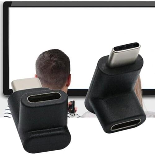 Right Angle 90 Degree USB 3.1 Type C Male to Female USB-C Converter Adapter for Mobile Phone Computer Office Supplies