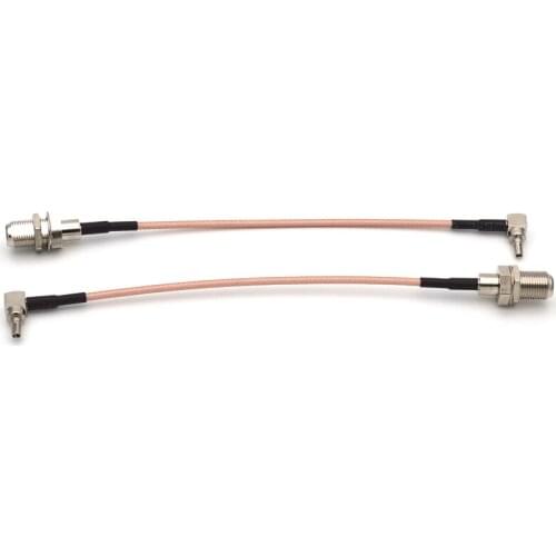 Promotion! 10 Pieces RF Connector F to CRC9 Cable F Female to CRC9 Rightangle RG316 Pigtail Cable 15cm