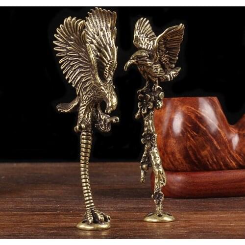 Retro Pure Copper Pipe Press Rod Retro Engraving Eagle Cigarette Press Multifunctional Cigarette Tobacco Pipes Accessories