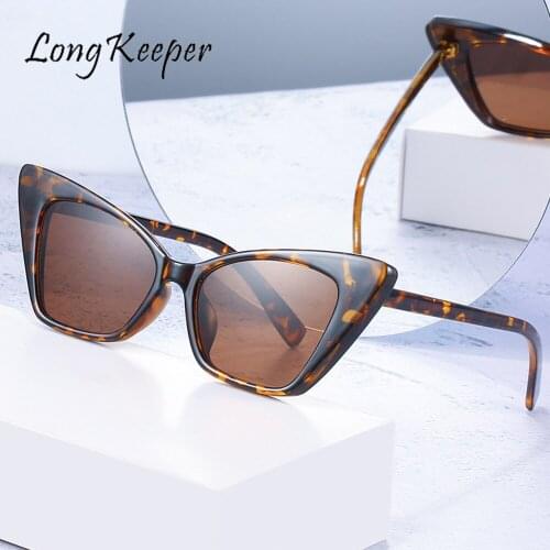 LongKeeper Cat Eye Sunglasses Women Sexy Retro Rectangle Sun Glasses Man Brand Designer Vintage Eyewear Shades For Female Gafas
