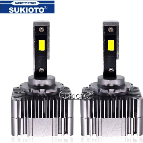 SUKIOTO 2020 New 2PCS D1S D3S LED Car Headlight D2S D4S led 90W 10000LM Super Bright White Error Free Canbus LED Auto Lamp Light