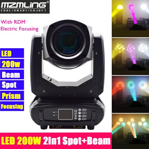 Led 200w 2in1 RGBW Beam/Spot Light DMX512 Moving Head Light Professional DJ /Bar /Party /Show /Stage Light LED Stage Machine