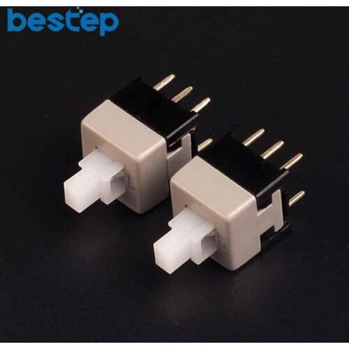 50PCS 8.5mm x 8.5mm Push Tactile Power Micro Switch Self lock On/off Button