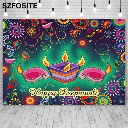 Photography Photo Traditional Diwali Theme Background Festival Family Room Decoration Banner Custom Kids Birthday Vinyl Backdrop