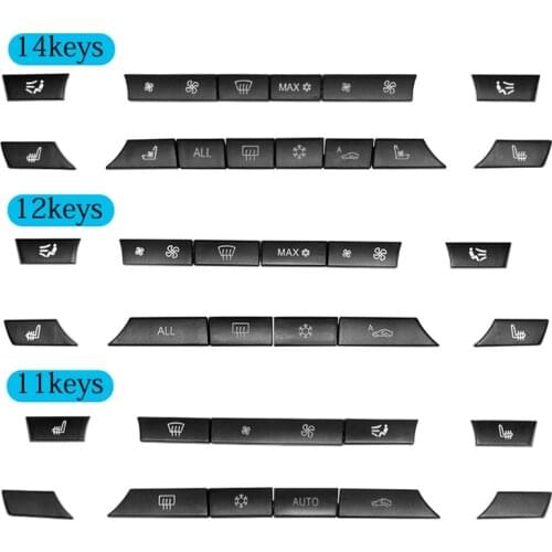 1 Set 11/12/14 Pcs A/C Switch Button Keys Heater Caps Repair Kit Panel Cover Fit For BMW 5/7 Series E28 E34 E39 F11 F12 E23 E32