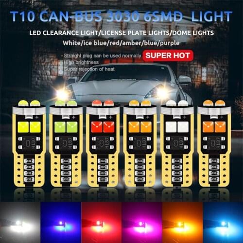 1PCS T10 W5W WY5W 2825 Super Bright LED Canbus No Error Car Interior Reading Dome Lights Auto Parking Lamp Wedge Tail Side Bulb