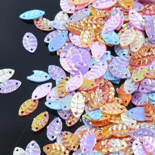 10g Mixed Leaf Sequin For Crafts&Paillette Sewing Scrapbooking Lentejuelas Beads 9x5mm CP0813