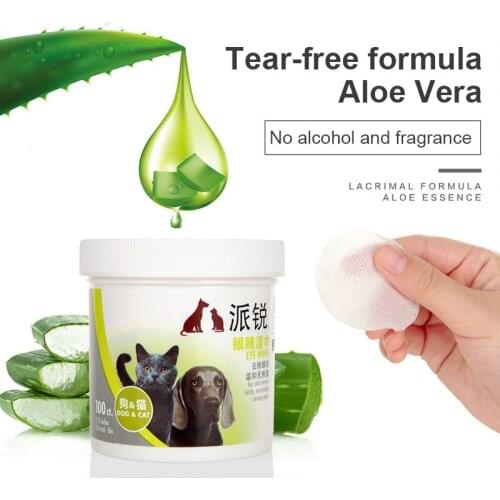 100PCS Pet Dog Cleaning Wipes Wet Pet Eye Wet Wipes Cat Tear Stain Remover Gentle Non-initiating Cleaning Paper Towels Dropship