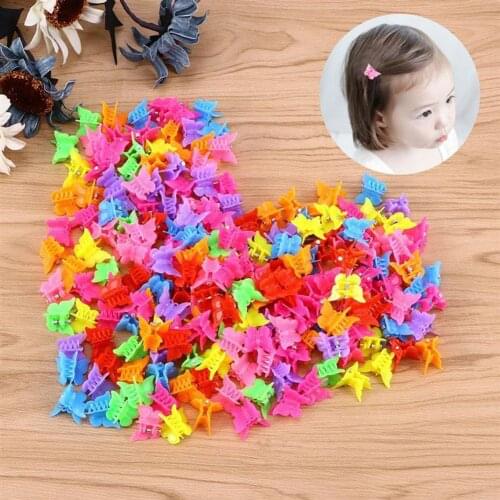 20/50/100Pcs Small Bufferfly Girl Cute Star Little Plum Hair Claw Lovely Hair Clips Child Cute Hairpin Woman Child Hair Accessor