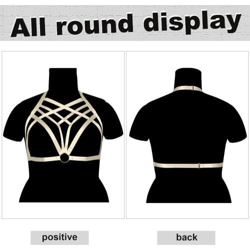 Goth Accessories Harness Bdsm Bondage Body Sexy Plus Size Lingerie Cage Cupless Bra Corset Punk Decor Festival Clothing Rave