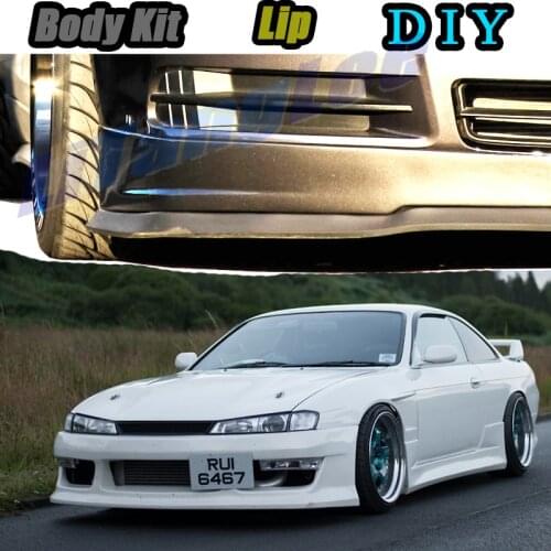 Car Bumper Lip Front Spoiler Skirt Deflector For Nissan Silvia S13 S14 S15 200SX Tune Car Modified Body Kit VIP Hella Flush Lips