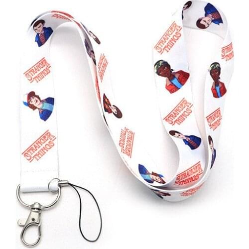 Anime Stranger Things Cosplay Lanyard for Keys USB ID Card Badge Holder Mobile Phone Straps Webbing Necklace Keychain
