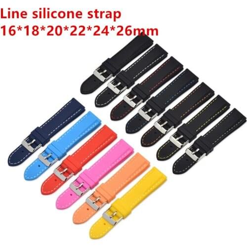 Quick Release Silicone Watchband 24 22 20 18 16mm Band Watch Accessories Strap Rubber Bracelet Belt Waterproof 2020 High Quality