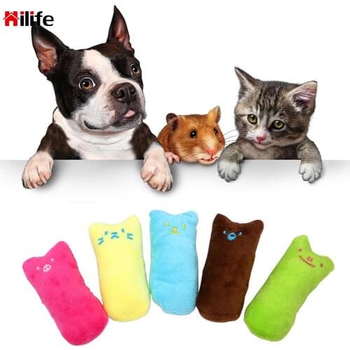 HILIFE Funny Interactive Cat Toy Soft Plush Cat Teeth Grinding Toys Pet Kitten Chewing Toy Claws Thumb Playing Toys For Pets