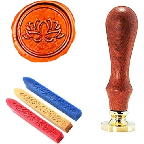 Signature Custom Wax Seal Stamp Lotus Flower Leaf