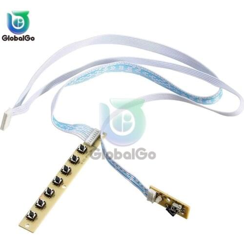 7 keys Keyboard Plate LCD TV Accordance Keypad With IR For v59 v29 v56 3463A 3663 SKR.03 8503.03 QT526C Key Button Plate