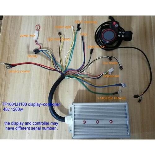 400W-2000W BLDC 24V36V48V60V controller&LCD display with throttle shifter white/colored screen electric scooter MTB ebike parts