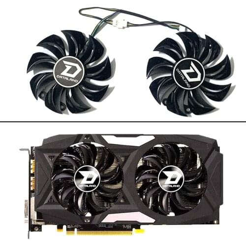 2Pcs GA91B2U Powercolor Red Devil RX580 GPU Cooler Cooling Fan For Radeon Red Dragon AX RX 480 470 580 Video Cards As Replacemen