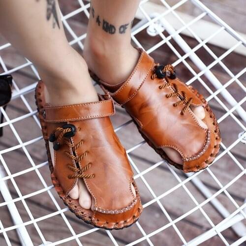 Summer Sandals Men Zandalias Hombre Shoes Men Sandals Sandals-men Sandalias Sandale Homme Cuir Ete Piel Transpirables Vietnam