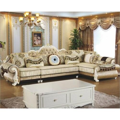 Living room furniture modern fabric sofa European sectional sofa set a1260