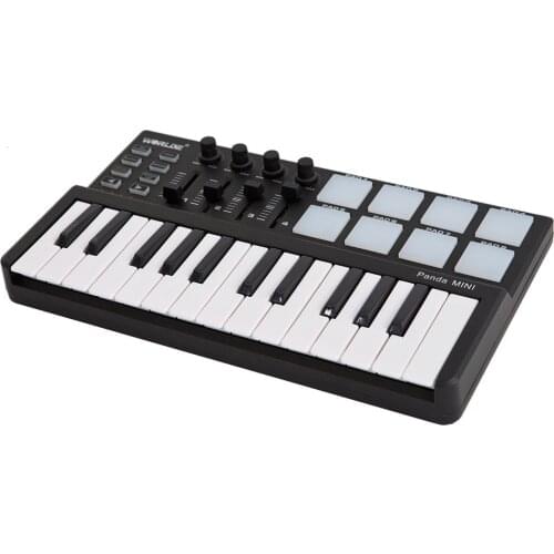 Worlde Panda MIDI Keyboard Controller Mini 25-Key USB Keyboard and Drum Pad MIDI Controller Professional Musical instruments HOT