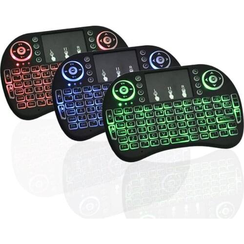20pcs Backlit i8 Air Mouse Mini Wireless Keyboard Touchpad Remote Control for Z4 T96 pro Android TV BOX Backlight PC PS3 Gamepad