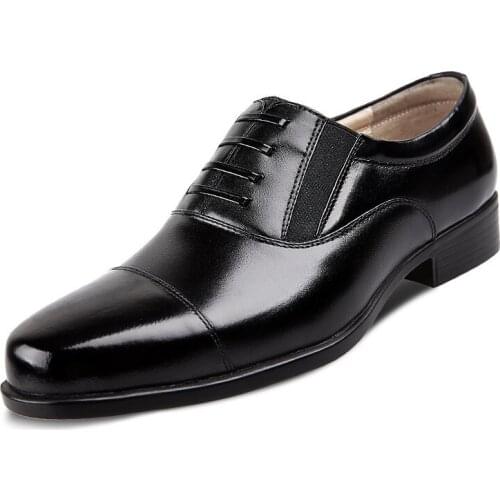 Brand Mens Dress Shoes Leather Point Toe Oxford Shoes For Men Spring Autumn Men Formal Business Wedding Party Shoes Size 37-46