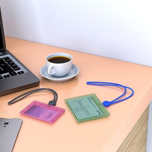 Card Protector Silicone Transparent Waterproof Immunization Record Vaccine Card Holder Work Card Document Holder