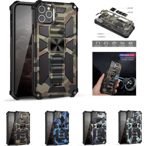 Shockproof Case for iPhone 13 11 12 Pro Max XR X XS SE 2020 Car Magnetic Coque for iPhone 12 Mini 6 7 8 Plus Stand Back Cover