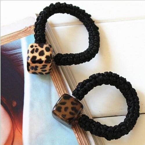 New Arrival styling tools Leopard Box elastic hair bands hair accessories for women girl children make you fashion