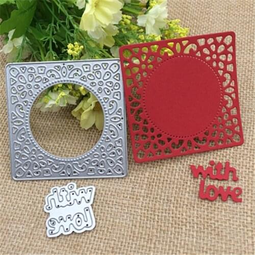 2pcs Wish Letters Edge Metal Die Cutting For Household DIY Scrapbooking Photo Album Decorative Embossing Folder Paper Cards