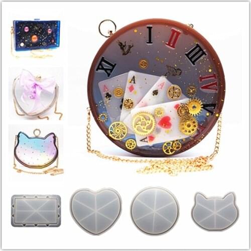 NEW Heart-shaped round rectangular cat head shape bag Mould Transparent Silicone Mould Resin Decorative Craft DIY for jewelry