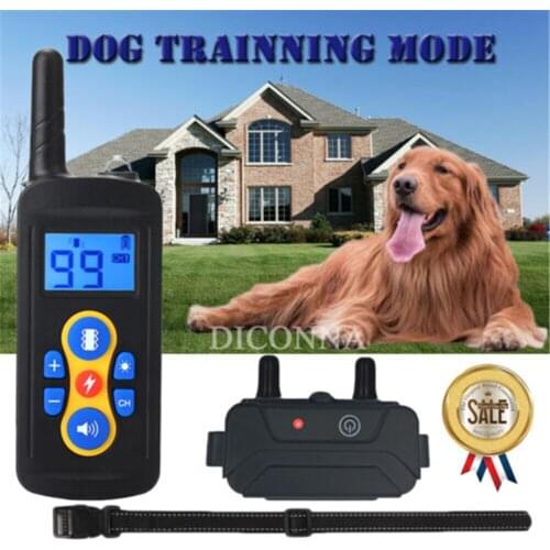 Dog Shock Pet Training Collar Rechargeable Remote Control Waterproof IP67