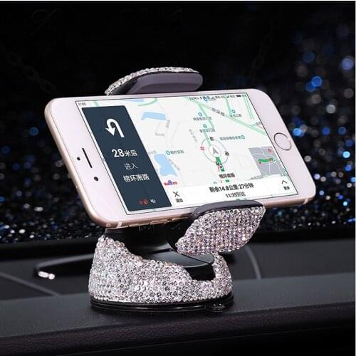 Crystal Rhinestones Universal Car Phone Holder for iPhone smartphone Mobile phone car holder Stand Air Vent Mount Phone Holder