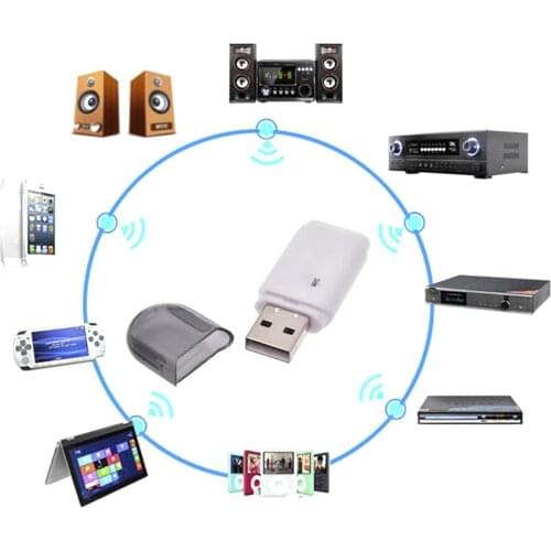USB Bluetooth Dongle V 2.1 Audio Receiver Transmitter Stereo Adapter AUX USB Jack For TV PC Car Kit Wireless Adapter 6*2*0.8cm