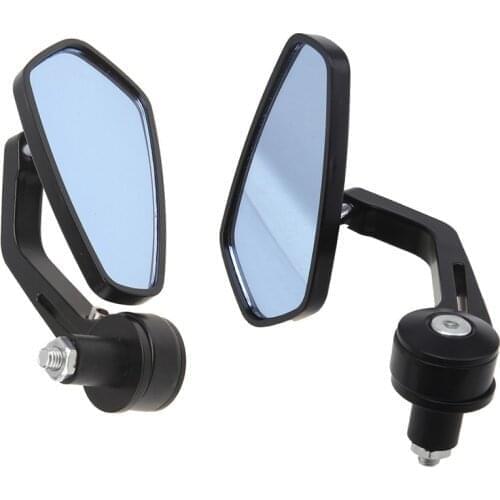 7/8'' 22mm Handlebar End Mirror Motorcycle Universal Blue Glass Rearview Mirror For Yamaha FZ6 R25 R3 Honda CB650R CB500X BMW