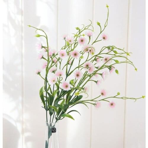 10pcs/lot High-end Artificial Flowers 45 Heads Small Daisy Wedding Decor Bouquet Fake Flowers Home Garden Decoration Layout