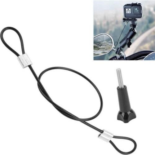 30cm Safety Strap Stainless Steel Tether Lanyard Wrist Anti-Lost Belt with 1/4 Screw for Gopro Hero 9 8 for DJI OSMO POCKET 1/2