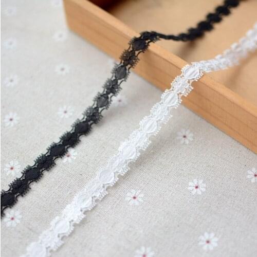 5 Meters/lot Width 1.3cm White Black Circle Lace Applique Trim High Quality Lace Trimming For Garment Sewing Lace Fabric