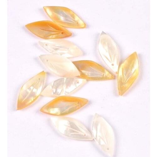 20.8x8.8mm Natural Mother Of Pearl Leaf Charms Shells For Jewelry Making Bracelet Earring Accessories Diy Crafts 5pcs tr0395