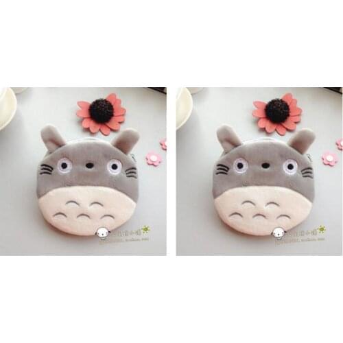 50 pieces new My totoro plush pouch purse little coin bag case pendant handbag