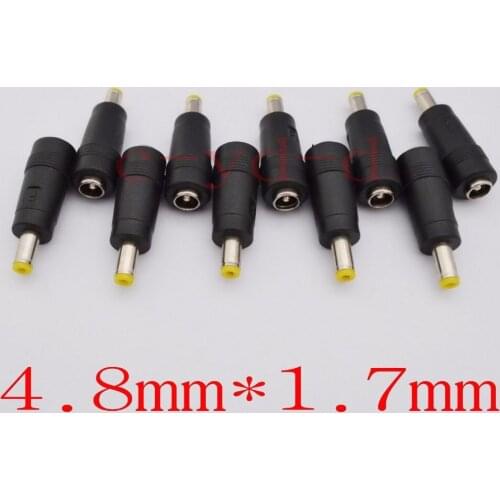 500pcs/lot High quality 5.5mm x2.1mm female to 4.8mm x 1.7mm male AC DC Power Connector Adapter