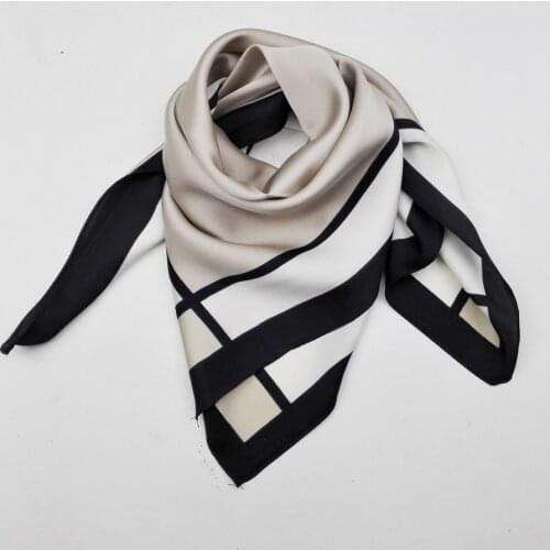 58CMX58CM Big Size Silk Square Scarf Women Fashion Brand High Quality Imitated Silk Stain Scarves Shawl Hijab