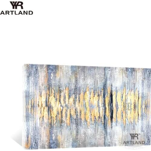 Home décor abstract gold foil abstract picture Handmade oil painting on canvas wall art poster for living room sofa entrance