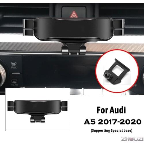 Car Mobile Phone Holder For Audi A5 2017-2021 Air Vent Outlet Clip Mounts Stand GPS Gravity Navigation Bracket Car Accessories