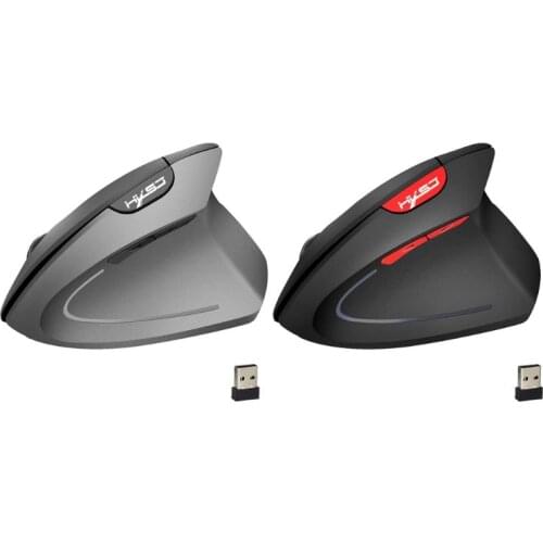 Wireless Mouse Ergonomic Optical 2.4G 800/1600/2400DPI Light Wrist Healing Vertical Mice with Mouse Pad Kit For PC