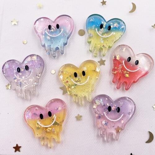 Glitter Resin Kawaii Colorful Jellyfish Flatback Cabochon Stone 50PCS Scrapbook DIY Decor Home Figurine Accessories Crafts OG74