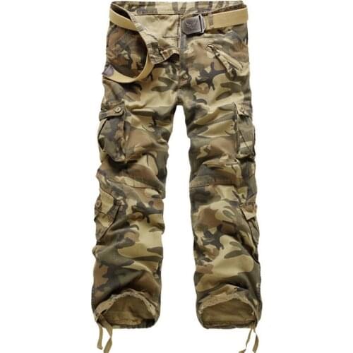 New Mens Cargo Pants Outdoor Casual Jogger Straight Male Army Military Tactical Trousers Cotton SweatPants Plus Size 44