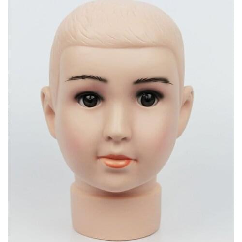 42 CM Unbreakable Realistic Plastic Kid Mannequin Dummy Head ,Child Manikin Heads
