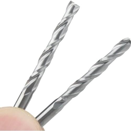 10Pcs 3.175x22mm Two Flutes End Mill Bits,Cutting Tools,Carbide Tools, Woodworking Tools,CNC Router Bits